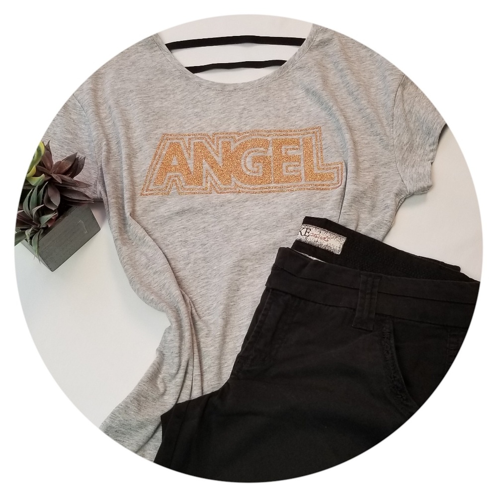Victoria's Secret ANGEL Tee Copper Glitter Size S